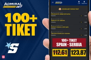 AdmiralBet 100+ tiket - Požuteli Bleki, hobornica Rajko za kvotu 123,87